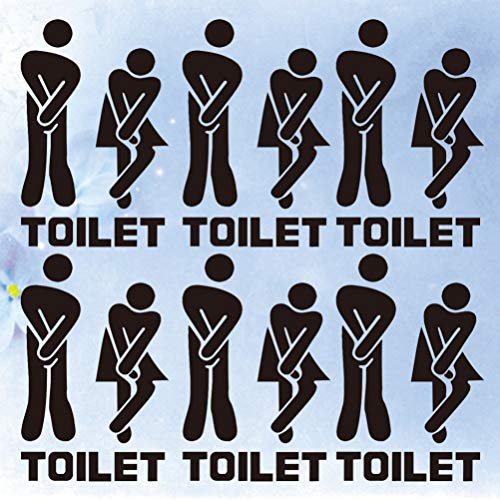 NUOBESTY 3D zidne naljepnice 6kom muškarac žena toaletni znak naljepnice za vrata toalet plaketa za djecu soba kupatilo ured zidna vrata dekoracija naljepnice znakovi