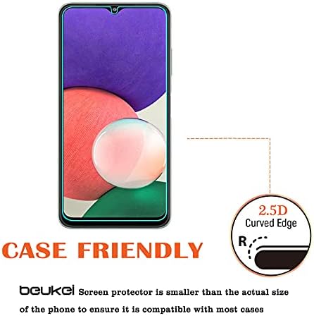 Beukei kompatibilno kaljeno staklo za zaštitu ekrana za Samsung Galaxy A22 5G, osetljivo na dodir,pogodno za kućišta, tvrdoća 9H