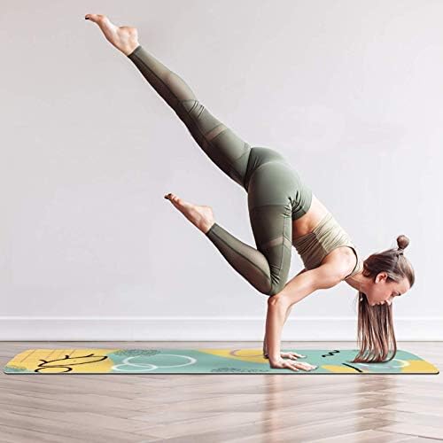 Unicey neklizajuća vježba s žutim prstom s mjehurićima & amp; fitnes 1/4 prostirka za jogu za jogu Pilates