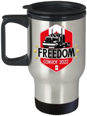 Freedom Convoje 2022 putna šolja za kanadske kamionere Kanada Kamion za zastavu Ideje Novost