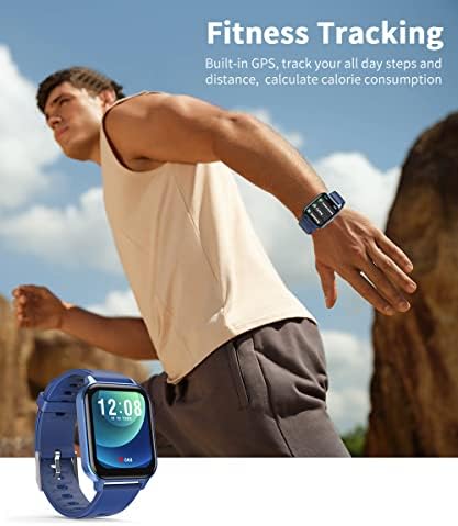 Smart Watch, Fitness Tracker za Android telefone i iPhone s pedometrom, monitorom za spavanje, kontrola muzike, IP68 vodootporni Bluetooth sportski sat za praćenje aktivnosti sa 1,7 '' dodirnog ekrana