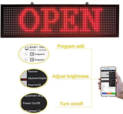 P10 LED jednobojni znak 26''x8 '' Pomicanje LED-a za pomicanje za poslovne programibilne ekranu