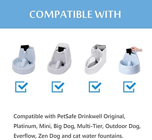 To je čisti Filter za vodu od 12 pakovanja kompatibilan sa Drinkwell Premium Platium Cat Dog Fountain zamjenskim