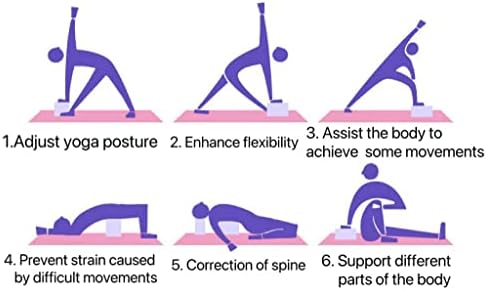 Yoga Blokiranje visokog gustoće Eva pjene blokira neklizajuću površinu za jogu, pilates, meditaciju, podržava produbljivanje pozira, poboljšavaju čvrstoću, ravnotežu i fleksibilnost, ružičasto-1