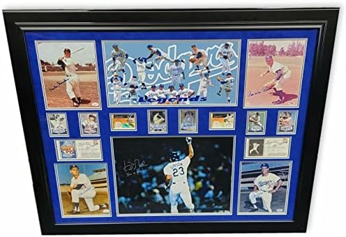 Sandy Koufax Don Drysdale Hershiser +12 Potpisan kolaž Los Angeles Dodgers Frame - AUTOGREMENT MLB fotografije
