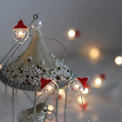 Xianfei Fairy Lights, 16.4 ft Božićna žičana svjetla, baterija Božić snjegović Fairy Lights 50led fleksibilna bakrena žica, novost žičana svjetla za Božićne praznike