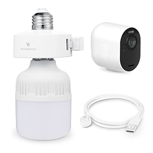 Wasserstein utičnica za žarulju sa Arlo kablom za punjenje-uključite utičnicu za svjetlo za napajanje vaše Arlo kamere - kamera i sijalica nisu uključeni
