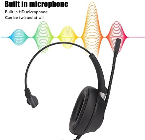 Acogedor 3.5 mm slušalice sa mikrofonom, ENC Monauralne slušalice za poništavanje buke, žičane slušalice za mobilni telefon, za posao pozivnog centra, PC računarski Laptop