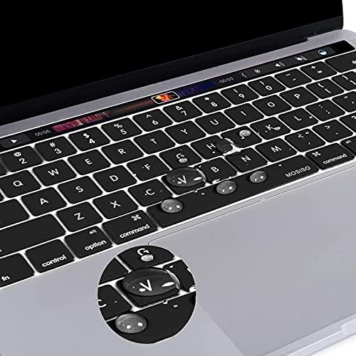 Mosiso poklopac tastature kompatibilan sa MacBook Pro sa dodirnom trakom 13 i 15 inča 2019 2018 2017 , Silikonski zaštitnik kože, Crni