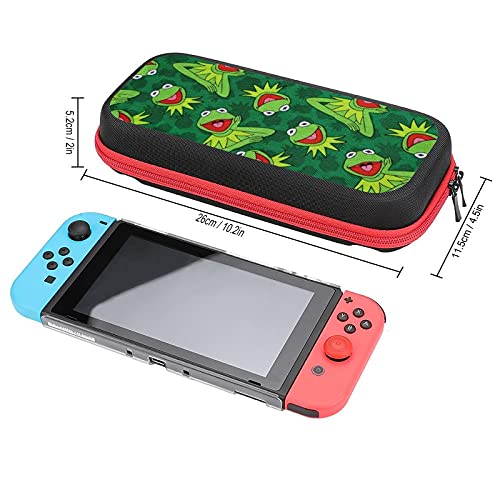 Torbica za nošenje za Nintendo Switch Case Funny Cute Frog Shockproof Hard Shell zaštitni poklopac kućišta sa 20 slotova za kartice za igre, unutrašnji džep za Joy-Con & amp; dodatna oprema