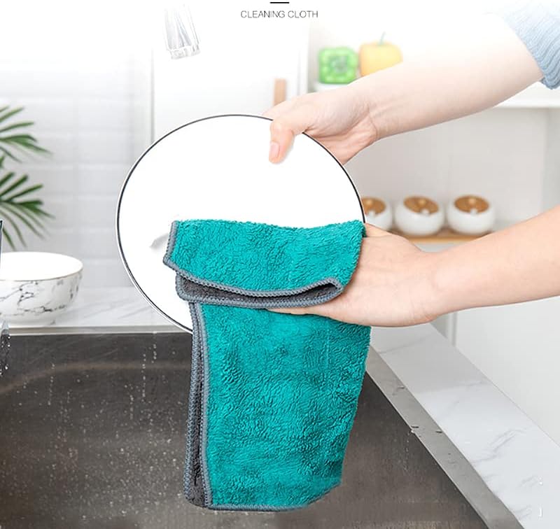 Coral Fleece kuhinjski ručnik meko krpe za čišćenje domaćinstava za čišćenje posuđa ručnik od mikrofiber tkanina Kuhinjski pribor za čišćenje tkanine izdržljivosti