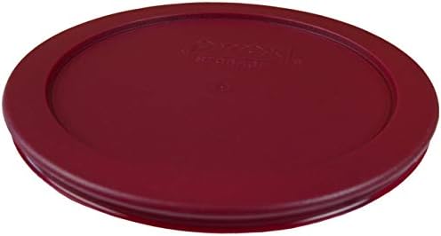 Pyrex 7201-PC Sangria tamnocrvena bordo okrugli plastični poklopac za skladištenje hrane, proizveden u SAD-4