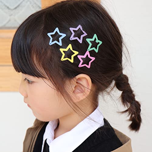 YAOKUA Star hair Clips za djevojčice, 32kom neklizajuće kopče za kosu metalne ukosnice za kosu za djevojčice djecu Baby Teens žene, slatke šarene kopče.