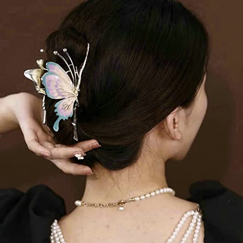 Mjartoria Butterfly Hair Shark kopče za žene djevojke, metalne kandže za kosu, dijamantske